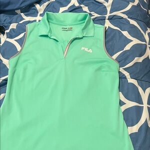 Fila Mint Green Sleeveless Polo Shirt